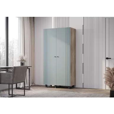 Шкаф 2-х створчатый Олива ШК-03 - Дуб Каньон/Шарли бриз MF11 (BTS)