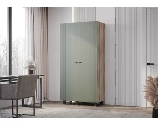 Шкаф 2-х створчатый Олива ШК-03 - Дуб Каньон/Эвкалипт Софт MF12 (BTS)