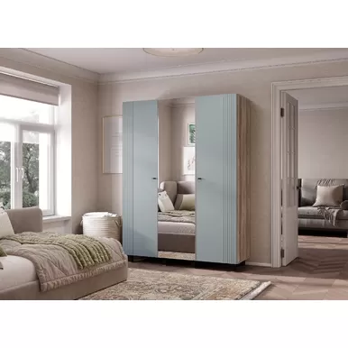 Шкаф 3-х створчатый Олива ШК-08 - Дуб Каньон/Шарли бриз MF11 (BTS)