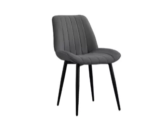 Стул Канцлер (2 шт.) - Велюр Графит Софт/Черный (ДСВ Мебель)