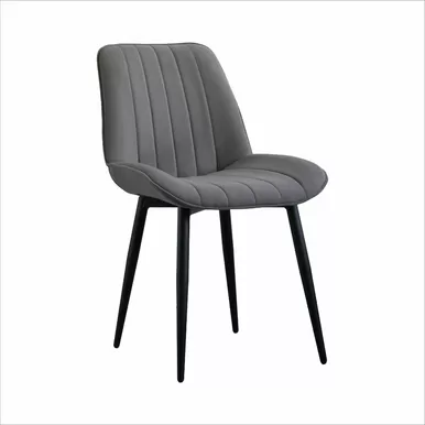 Стул Канцлер (2 шт.) - Велюр Смоки/Черный (ДСВ Мебель)