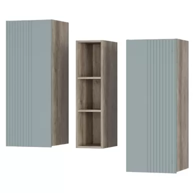 Шкаф навесной Олива ШКН-01 - Дуб Каньон/Шарли бриз MF11 (BTS)
