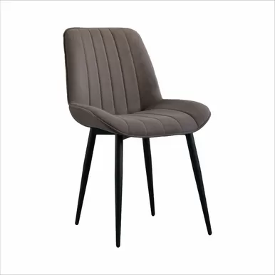 Стул Канцлер (2 шт.) - Велюр Шоколад/Черный (ДСВ Мебель)