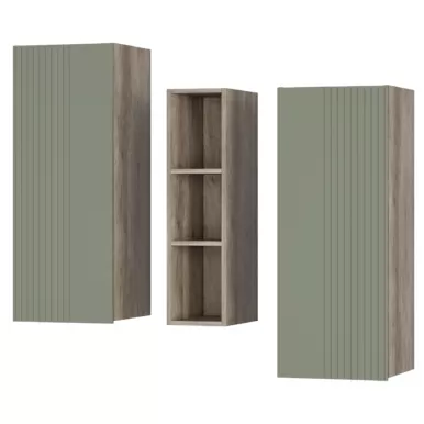 Шкаф навесной Олива ШКН-01 - Дуб Каньон/Эвкалипт Софт MF12 (BTS)