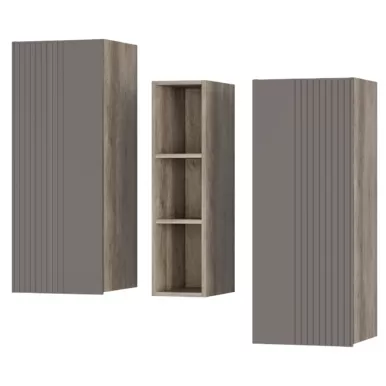 Шкаф навесной Олива ШКН-01 - Дуб Каньон/Муссон Софт MF14 (BTS)