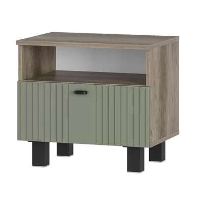 Тумба прикроватная Олива ТБ-14 - Дуб Каньон/Эвкалипт Софт MF12 (BTS)