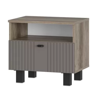 Тумба прикроватная Олива ТБ-14 - Дуб Каньон/Муссон Софт MF14 (BTS)