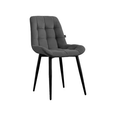 Стул Президент (2 шт.) - Велюр Графит Софт/Черный (ДСВ Мебель)