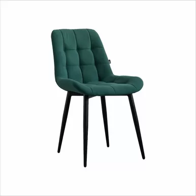 Стул Президент (2 шт.) - Велюр Зеленый Софт/Черный (ДСВ Мебель)