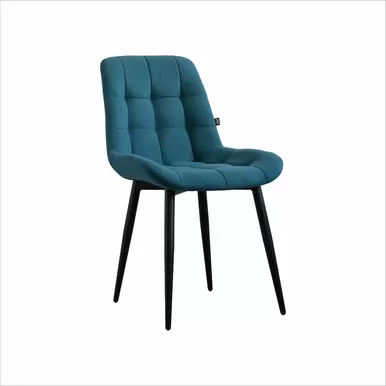 Стул Президент (2 шт.) - Велюр Океан/Черный (ДСВ Мебель)