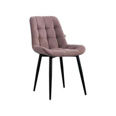 Стул Президент (2 шт.) - Велюр Пудра/Черный (ДСВ Мебель)