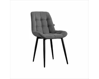 Стул Президент (2 шт.) - Велюр Смоки/Черный (ДСВ Мебель)