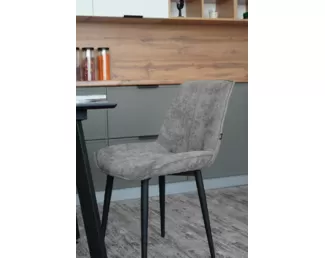 Стул Галактика (2 шт.) - Шенилл Серый/Черный (ДСВ Мебель)