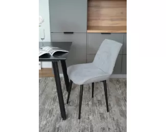 Стул Орбита (2 шт.) - Велюр Маус/Черный (ДСВ Мебель)