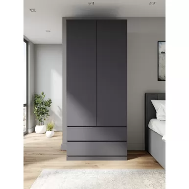 Шкаф Мори МШ 900.2 - Графит (ДСВ Мебель)