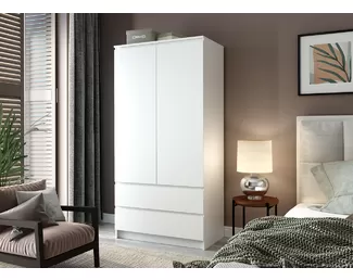 Шкаф Мори МШ 900.1 - Белый (ДСВ Мебель)