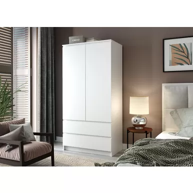 Шкаф Мори МШ 900.1 - Белый (ДСВ Мебель)