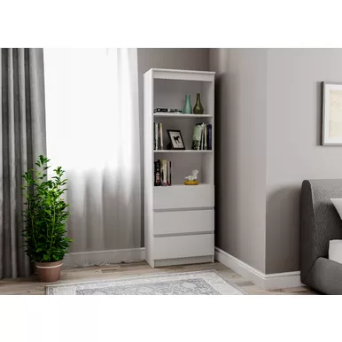 Стеллаж Мори МСТ 600.3 - Белый (ДСВ Мебель)