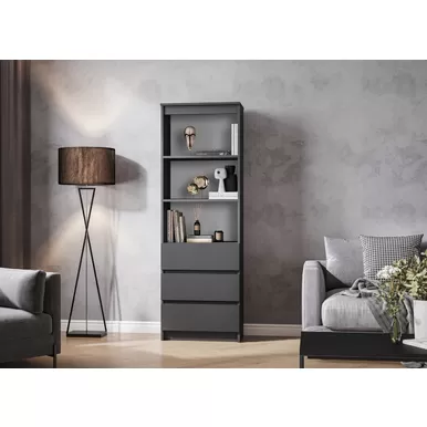 Стеллаж Мори МСТ 600.3 - Графит (ДСВ Мебель)