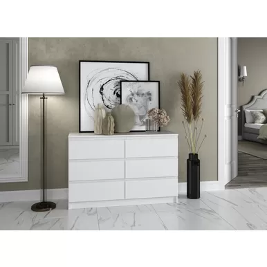 Комод Мори МК 1200.6 - Белый (ДСВ Мебель)