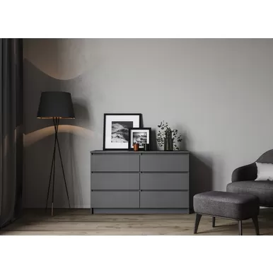 Комод Мори МК 1200.6 - Графит (ДСВ Мебель)