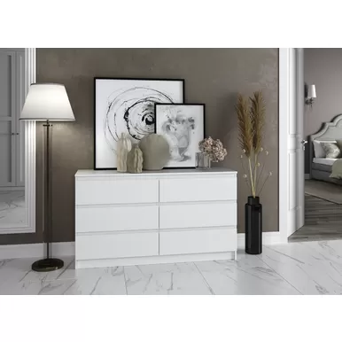 Комод Мори МК 1380.6 - Белый (ДСВ Мебель)