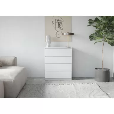 Комод Мори МК 800.4 - Белый (ДСВ Мебель)