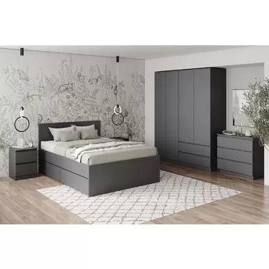 Спальня Мори - Комплект 6 - Графит (ДСВ Мебель)
