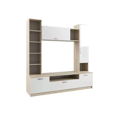 Гостиная Софи №4 СЦС 1900.1 - Дуб Сонома/Белый глянец (ДСВ Мебель)