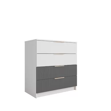 Комод Лавис КМД 800.1 - Белый/Белый Софт/Графит Софт (ДСВ Мебель)