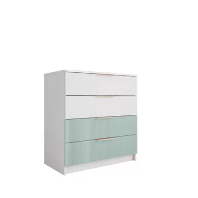 Комод Лавис КМД 800.1 - Белый/Белый Софт/Зеленый Софт (ДСВ Мебель)