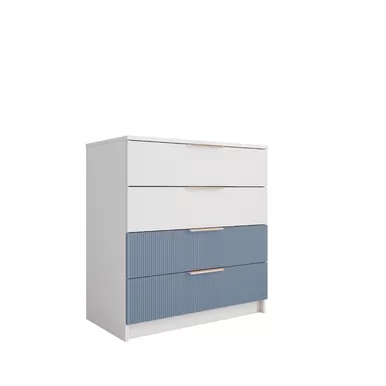 Комод Лавис КМД 800.1 - Белый/Белый Софт/Лазурь Софт (ДСВ Мебель)
