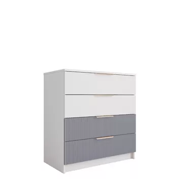 Комод Лавис КМД 800.1 - Белый/Белый Софт/Серый Эмалит (ДСВ Мебель)
