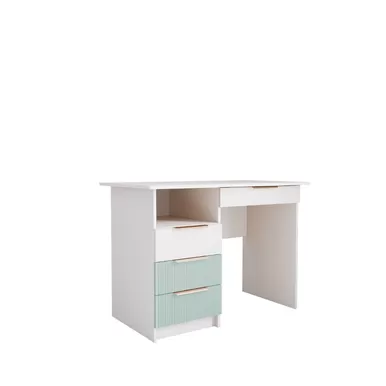 Стол письменный Лавис СТД 1070.1 - Белый/Белый Софт/Зеленый Софт (ДСВ Мебель)
