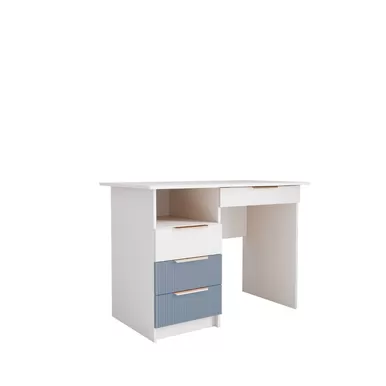 Стол письменный Лавис СТД 1070.1 - Белый/Белый Софт/Лазурь Софт (ДСВ Мебель)