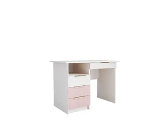 Стол письменный Лавис СТД 1070.1 - Белый/Белый Софт/Роза (ДСВ Мебель)