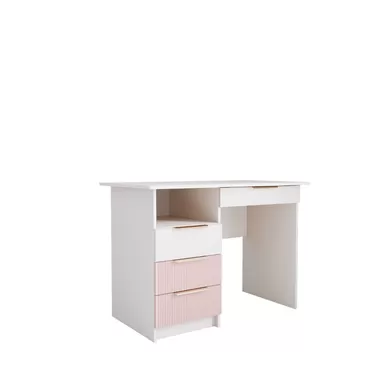 Стол письменный Лавис СТД 1070.1 - Белый/Белый Софт/Роза (ДСВ Мебель)