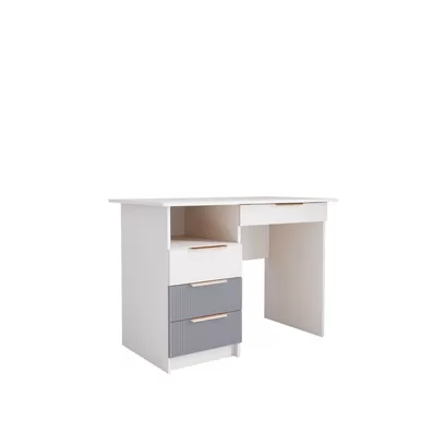 Стол письменный Лавис СТД 1070.1 - Белый/Белый Софт/Серый Эмалит (ДСВ Мебель)
