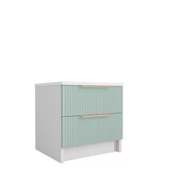 Тумба Лавис ТД 400.1 - Белый/Белый Софт/Зеленый Софт (ДСВ Мебель)