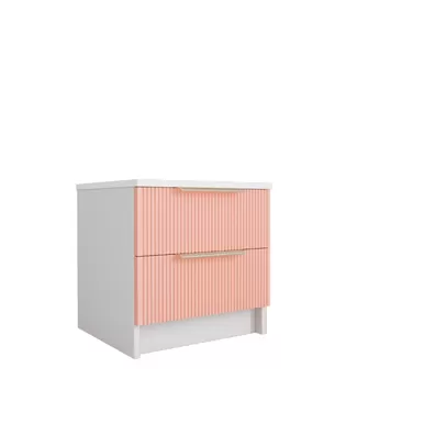 Тумба Лавис ТД 400.1 - Белый/Белый Софт/Персик Софт (ДСВ Мебель)