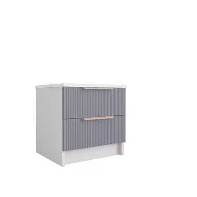 Тумба Лавис ТД 400.1 - Белый/Белый Софт/Серый Эмалит (ДСВ Мебель)