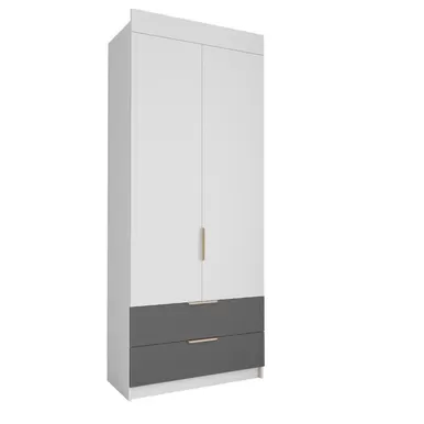 Шкаф Лавис ШД 900.1 - Белый/Белый Софт/Графит Софт (ДСВ Мебель)