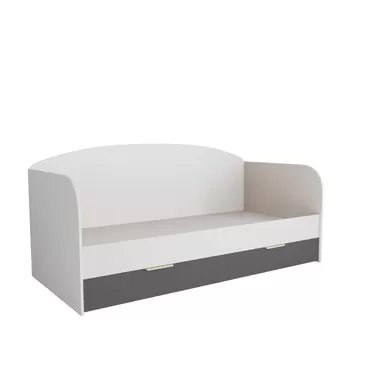 Диван-кровать Лавис ДКД 2000.1 - Белый/Белый Софт/Графит Софт (ДСВ Мебель)