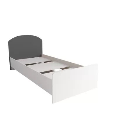 Кровать Лавис КРД 900.1 - Белый/Белый Софт/Графит Софт (ДСВ Мебель)