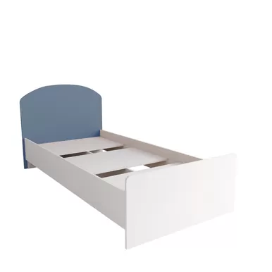 Кровать Лавис КРД 900.1 - Белый/Белый Софт/Лазурь Софт (ДСВ Мебель)