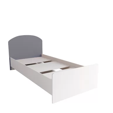 Кровать Лавис КРД 900.1 - Белый/Белый Софт/Серый Эмалит (ДСВ Мебель)