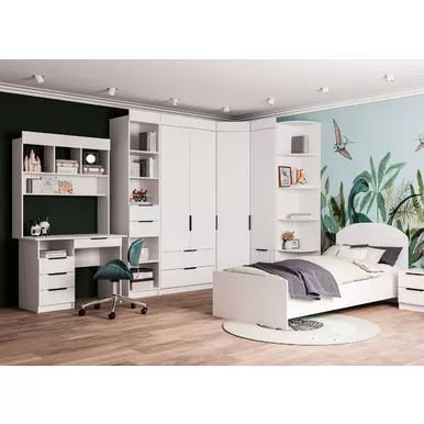 Детская Лавис - Комплект 1 - Белый/Белый Софт (ДСВ Мебель)