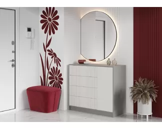 Комод Селена КМ-002 - Шиншилла серая / Кварц Грей Софт (МК Стиль)