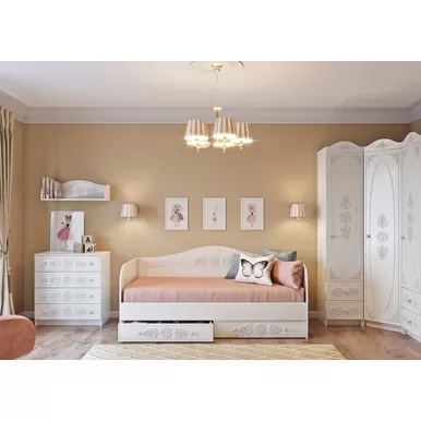 Детская Ki-Ki - Комплект 3 - Белый (ДСВ Мебель)