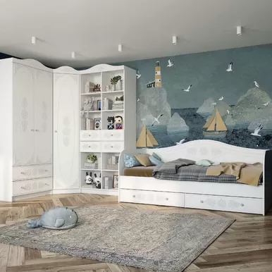 Детская Ki-Ki - Комплект 8 - Белый (ДСВ Мебель)